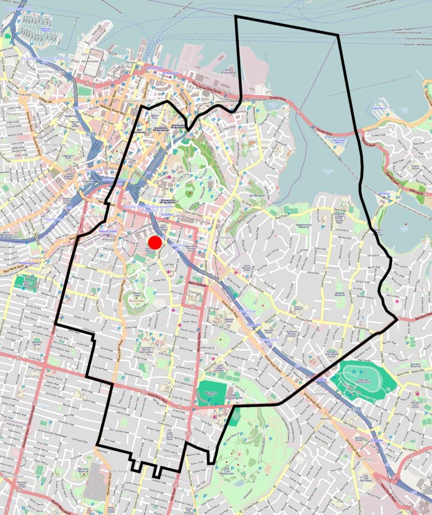 Auckland Grammar school mappa zone