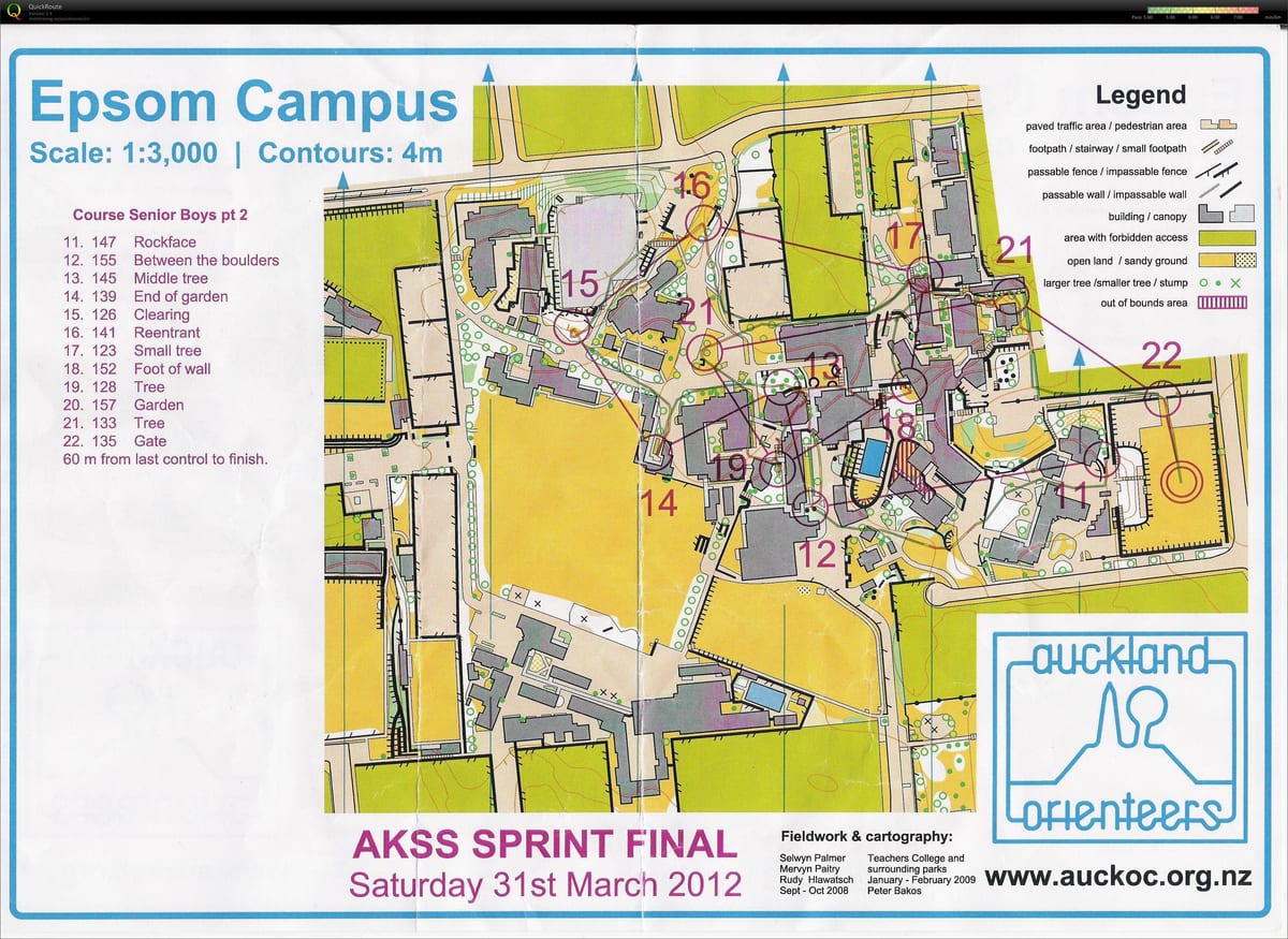mappa di Epsom Auckland