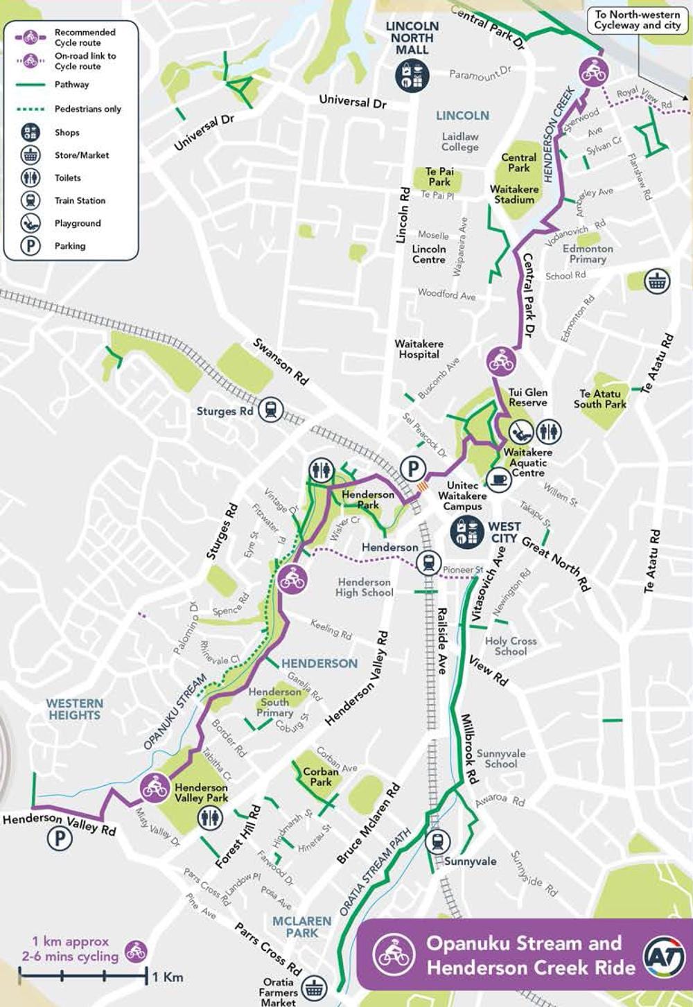 mappa di Henderson Auckland