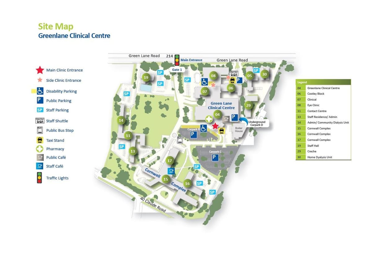 mappa di Middlemore hospital