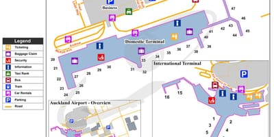 Auckland airport parcheggio mappa
