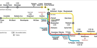 Auckland mappa della metropolitana