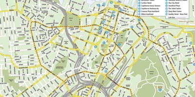 Mappa turistica di Auckland