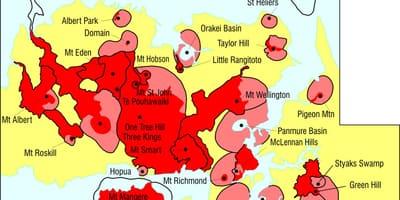 Auckland vulcani mappa