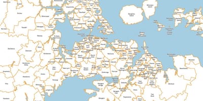 Mappa di Auckland periferia
