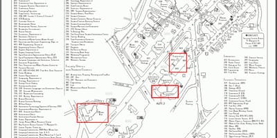 Auckland uni città mappa del campus