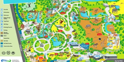 Mappa di Auckland zoo