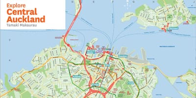 Mappa del centro di Auckland