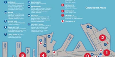 Porto di Auckland la mappa