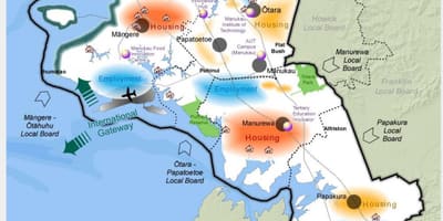 Mappa di south Auckland